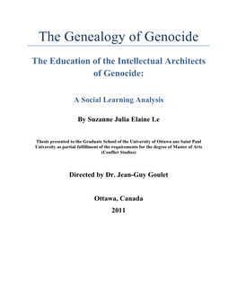 The Genealogy of Genocide