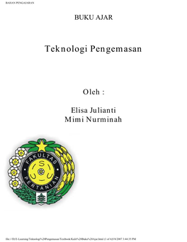 Teknologi Pengemasan Oleh