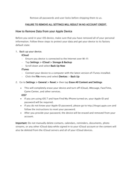 How to Remove Data from Your Apple Device