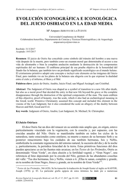 Evolución Iconográfica E Iconológica Del Juicio Osiriaco En La Edad Media