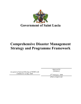 Comprehensive Disaster Management Strategy and Programme Framework