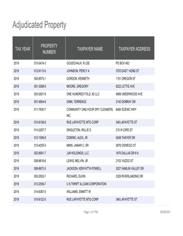 Adjudicated Property