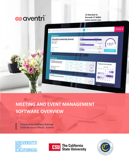 Proposal for Aventri Intelligent Meeting & Event Management Software