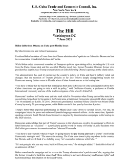 The Hill Washington DC 7 June 2021