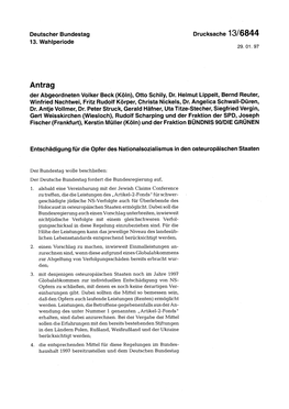 Antrag Der Abgeordneten Volker Beck (Köln), Otto Schily, Dr
