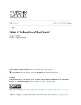 Essays on the Economics of Discrimination