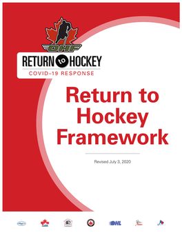 OHF Return to Hockey Framework and the Hockey Canada Safety Guidelines
