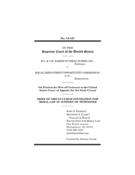 Amicus Brief Is to Lay Before the Court the Interests of Persons Who Are Not Parties to the Case but Who Are Nevertheless Affected by Its Outcome