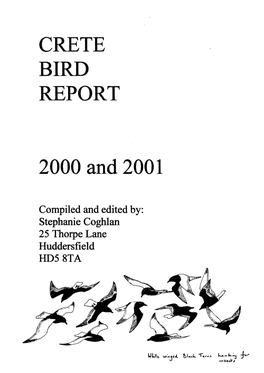 Crete Bird Report 2000 and 2001