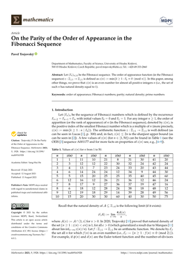 On the Parity of the Order of Appearance in the Fibonacci Sequence