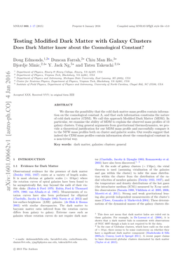 Testing Modified Dark Matter with Galaxy Clusters: Does Dark Matter