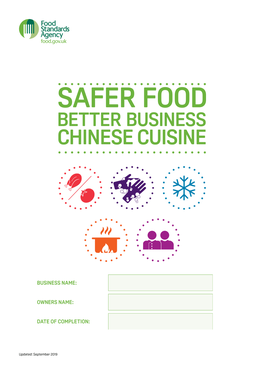 Safer Food Better Business for Chinese Cuisine