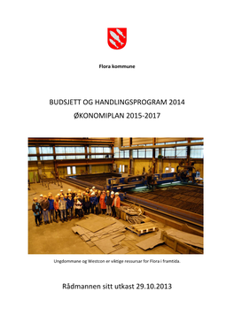 Budsjett Og Handlingsprogram 2014 Økonomiplan 2015-2017