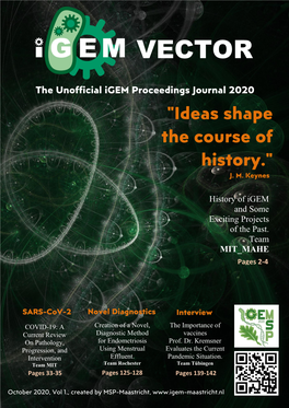 Proceedings Journal 2020 "Ideas Shape the Course of History." J