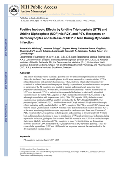 NIH Public Access Author Manuscript Circ Res