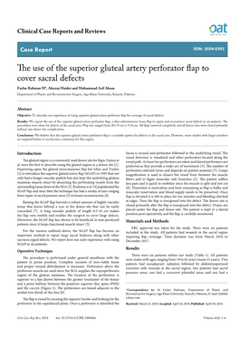 The Use of the Superior Gluteal Artery Perforator Flap to Cover Sacral Defects