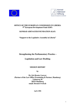 Strengthening the Parliamentary Practise – Legislation and Law