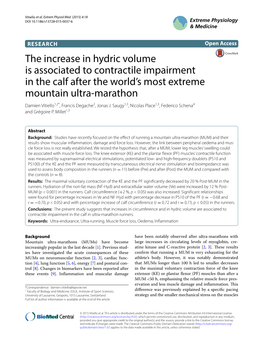 The Increase in Hydric Volume Is Associated to Contractile Impairment