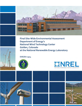 Final Site-Wide Environmental Assessment Department of Energy's National Wind Technology Center Golden, Colorado at the Nati