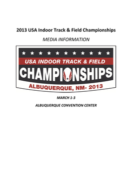 2013 USA Indoor Track & Field Championships MEDIA