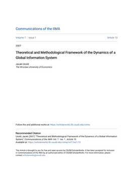 Theoretical and Methodological Framework of the Dynamics of a Global Information System