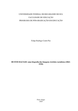 Universidade Federal Do Rio Grande Do Sul Faculdade De Educação Programa De Pós-Graduação Em Educação