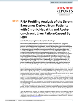 RNA Profiling Analysis of the Serum Exosomes Derived from Patients