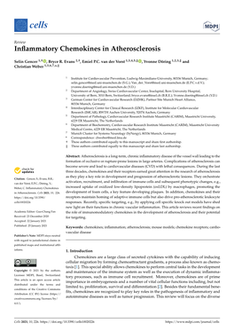 Inflammatory Chemokines in Atherosclerosis