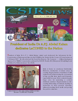 President of India Dr APJ Abdul Kalam Dedicates Lacones to the Nation