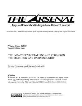 The Impact of Vegetarians and Vegans on the Meat, Egg, and Dairy Industry