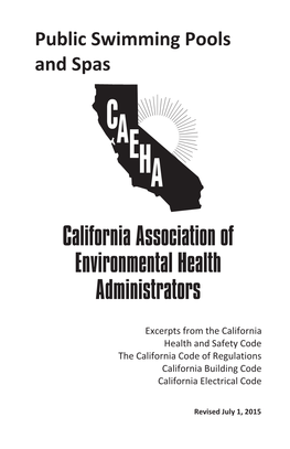 California Public Swimming Pools and Spas Code