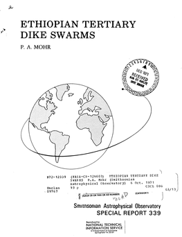 Ethiopian Tertiary Dike Swarms P