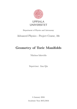 Geometry of Toric Manifolds
