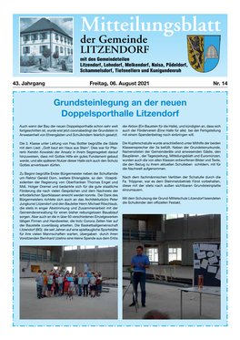 Mitteilungsblatt 14 Vom 06.08.2021