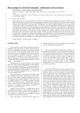 Autocatalysis in Chemical Networks