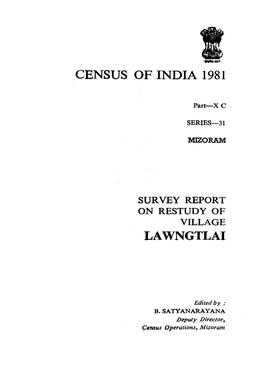 Survey Report on Restudy of Village Lawngtlai, Part X-C, Series-31
