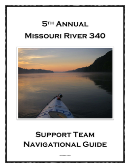 5Th Annual Missouri River 340 Support Team Navigational Guide