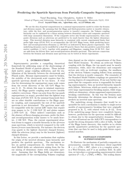 Arxiv:1811.08034V1 [Hep-Ph] 20 Nov 2018 & Tion Seems to Suggest a Sizeable Hierarchy in the Sfermion Model the Strong Dynamics with a Slice of Ads5