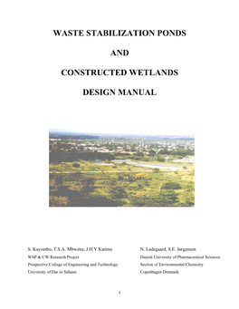 Waste Stabilization Ponds and Constructed Wetlands Design Manual