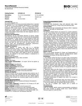 Neurofilament Concentrated and Prediluted Monoclonal Antibody 901-066-041218