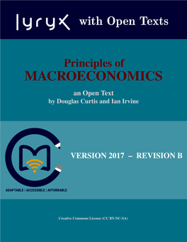 Principles of MACROECONOMICS an Open Text by Douglas Curtis and Ian Irvine