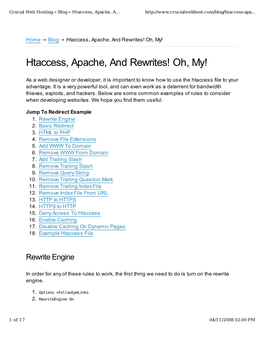 Htaccess, Apache, and Rewrites! Oh, My!