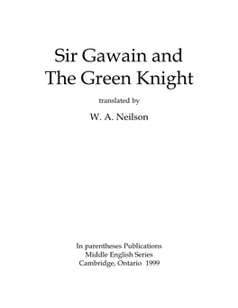 Sir Gawain and the Green Knight