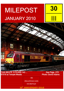 Milepost 30¾ – January 2010