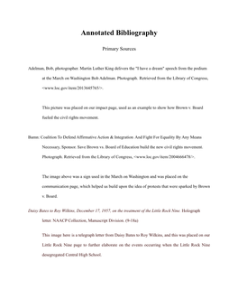 NHD Annotated Bibliography 2021