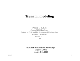 Tsunami Modeling