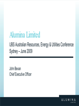 Presentation to UBS Australian Resources