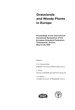 Grasslands and Woody Plants in Europe