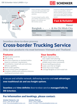 Cross-Border Trucking Service Ship Your Products Via Road Between Vietnam and Thailand