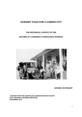 Nursery Tales for a Garden City